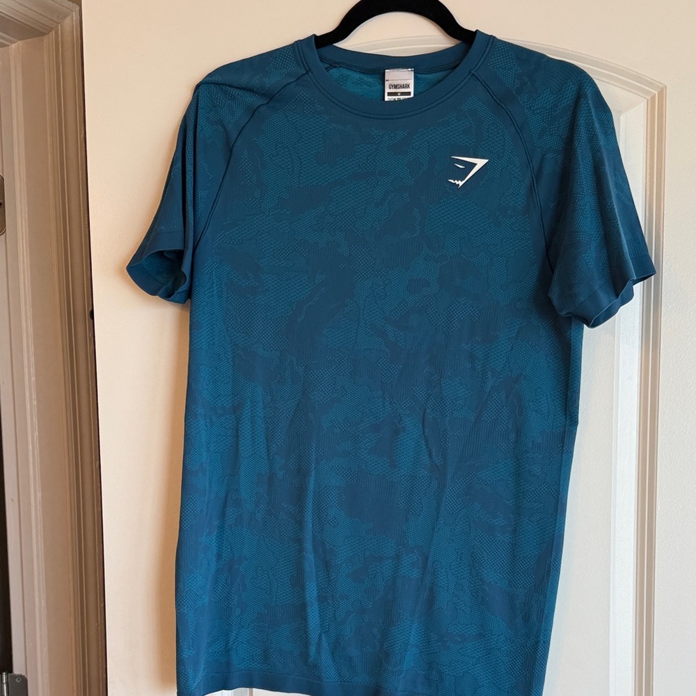 Gymshark Teal Patterned Tee